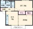 クレール海原Ⅱの間取り画像
