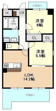 ヒルザコートの間取り画像
