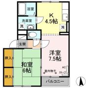 グリーンライフ桂木 Bの間取り画像
