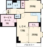 アルファーレジデンス簗瀬の間取り画像