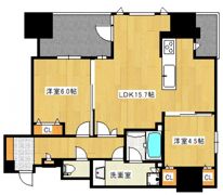 ポレスター平和大通りプレミアムレジデンスの間取り画像