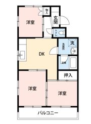 エメラルドマンションリバーサイド貝塚の間取り画像