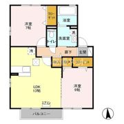 グランメールⅡの間取り画像