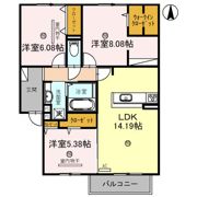 アベニール A棟の間取り画像