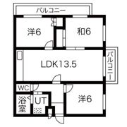 スカイハイツ玉手の間取り画像