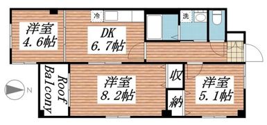 フォーチュネイト吹屋の間取り画像