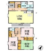 足立邸貸家の間取り画像