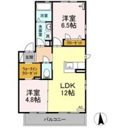クレール メゾン 西棟の間取り画像