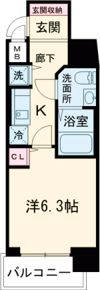 ララプレイス三宮東アスヴェルの間取り画像