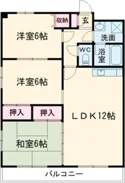 七福マンション 城見町の間取り画像