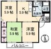 森田ハイツ B棟の間取り画像