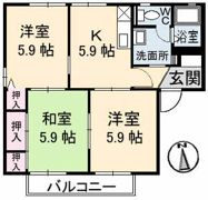 森田ハイツ B棟の間取り画像