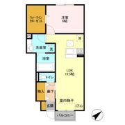 テラス丘の上 Aの間取り画像