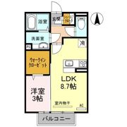 D-room東高松Ⅱの間取り画像