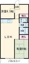 勝田コーポラスBの間取り画像