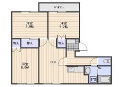 シャルマン竜之口Aの間取り画像