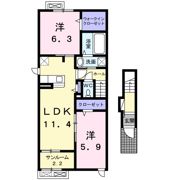 グレース コート FⅡ Aの間取り画像