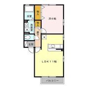 第3明清ハイツ Dの間取り画像