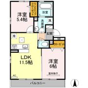 D-room花梨 C棟の間取り画像