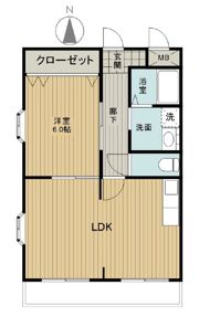 リベラルヒルズ真上の間取り画像