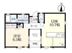プレミアムアイランド金田 Bの間取り画像