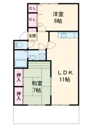 クレール津福Ⅰの間取り画像
