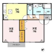 セジュールFXK Bの間取り画像