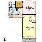 サニーフラット西市 A棟の間取り画像