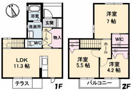 オークス・木太の間取り画像