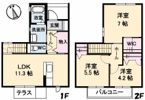 オークス・木太の間取り画像