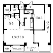 O2(オーツー)の間取り画像