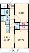 コーポアワヤの間取り画像