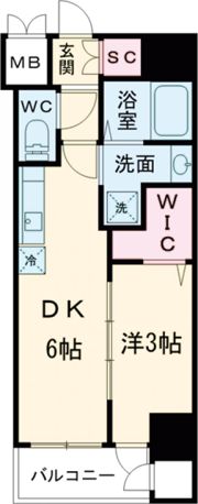 エステムコート名古屋葵の間取り画像