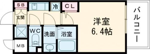 S-RESIDENCE神戸元町の間取り画像