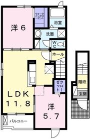 カプリスコート ベースⅤの間取り画像