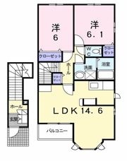 メルシー ボンジョルネ A棟の間取り画像