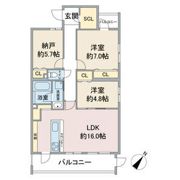 パラドール デ カミヤシロⅡの間取り画像