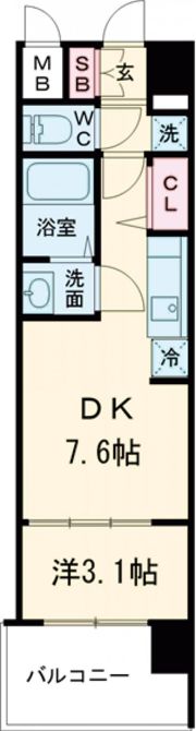 プレサンス京都東寺の間取り画像