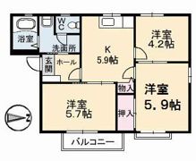 ピュア チェーレ A棟の間取り画像