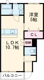 エスカレント広川の間取り画像