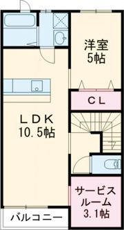 エスカレント広川の間取り画像