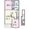 シーズンテラス勝原の間取り画像