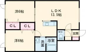 コーポなかのⅡの間取り画像