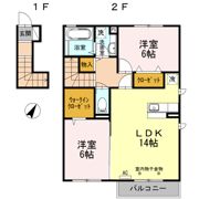 アゼリア Aの間取り画像