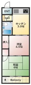 扇マンションの間取り画像
