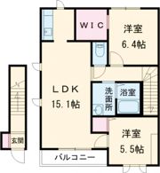 三洋タウン岡垣B棟の間取り画像