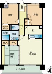 ホワイティ西新Ⅱの間取り画像
