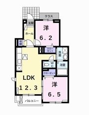 アンジュ・メゾンの間取り画像