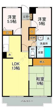 カーサ中筋の間取り画像