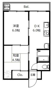 ハイツグロースの間取り画像